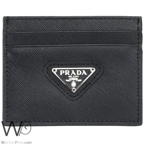 prada black wallet|prada nylon cardholders.